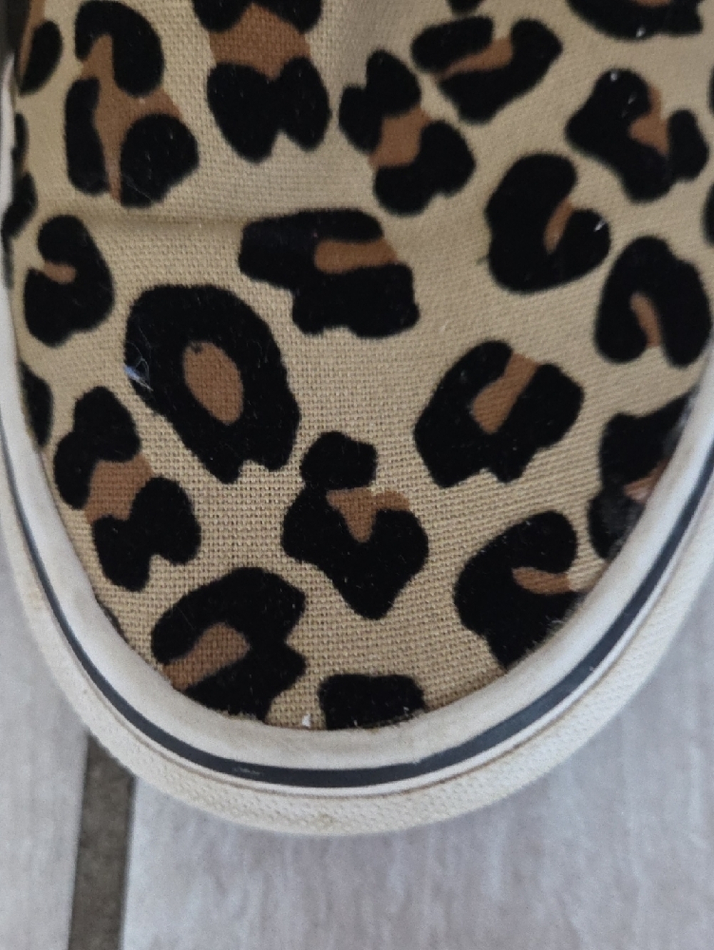 Vans Leopard Slip-On Sneakers - Tan/Black - Picture 3 of 6
